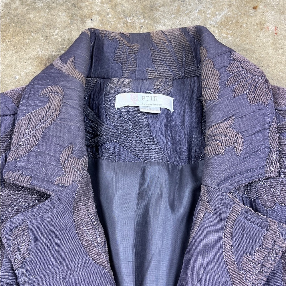 Erin by Erin London Women's Purple Floral Jacket
Size: Large - Picture 7 of 12